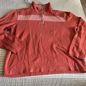 Banana Republic Men's Rust Orange/red Half-Zip Pullover